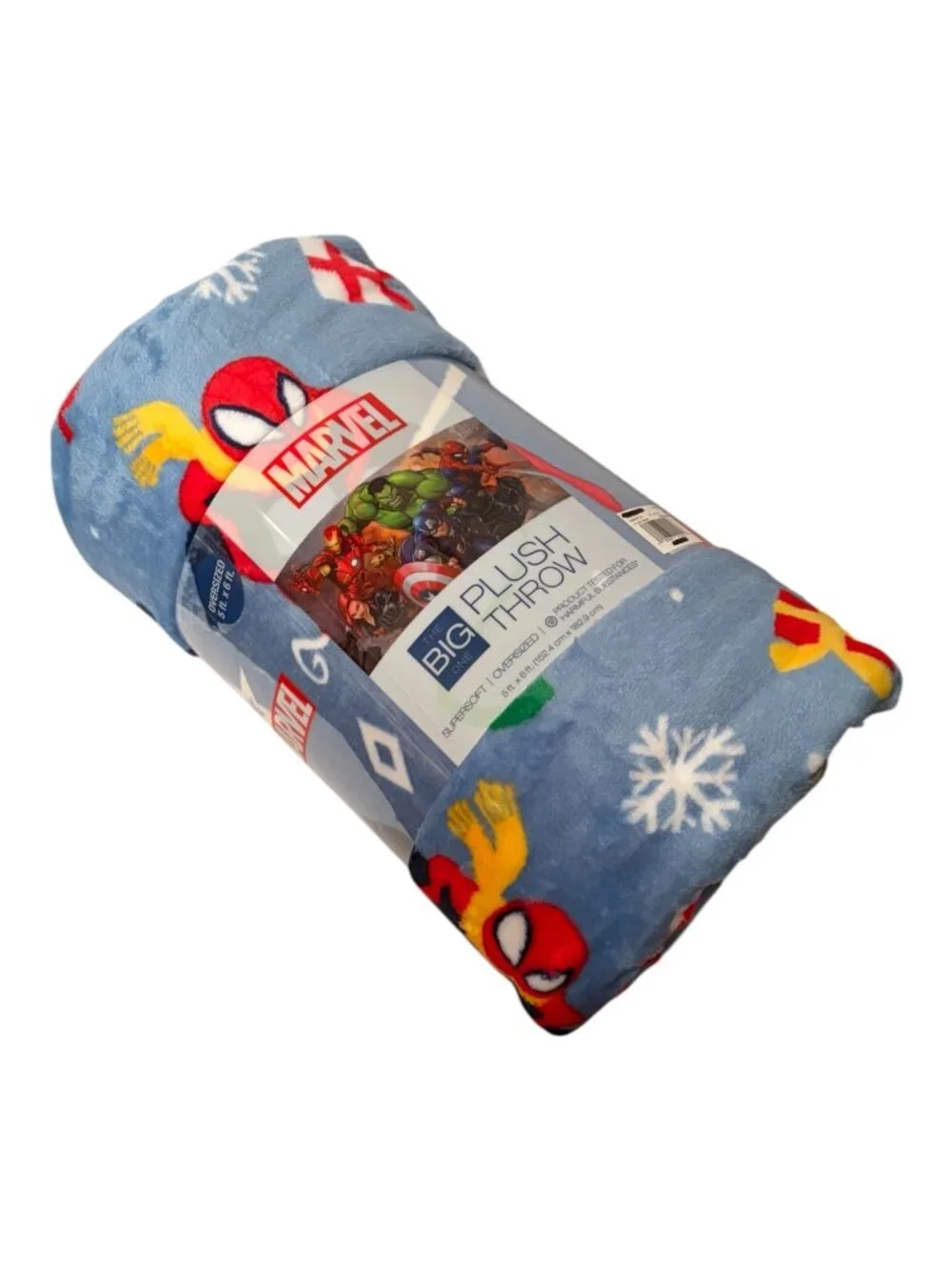 Marvel Holiday Spiderman Oversized Supersoft Plush 5Ft X 6Ft Throw Blanket New